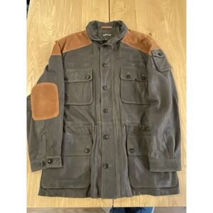 Orvis Ranger Jacket Green Leather men's XXL Style 2M2Z Mesh Lined GOAT Skin*